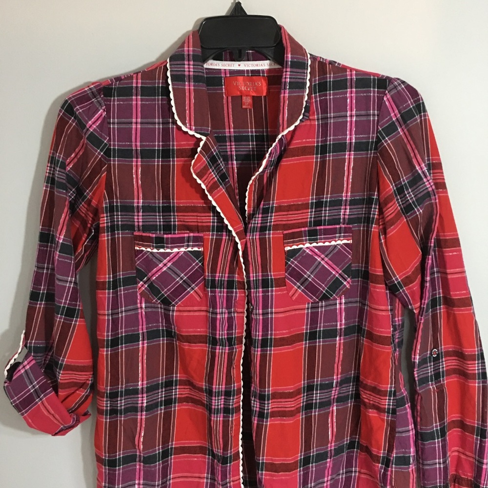 Victoria’s Secret Flannel Plaid Pajama Top